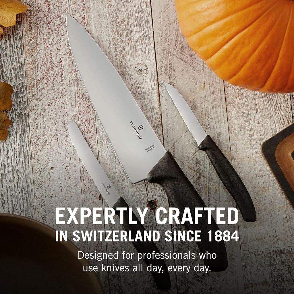 Victorinox Swiss Classic  Straight-Edge Chef's 8" Knife - Black - 6.8063.20-X2