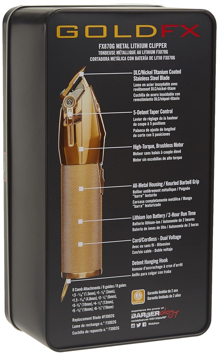 BabylissPRO GoldFX  Cordless Clipper FX870G
