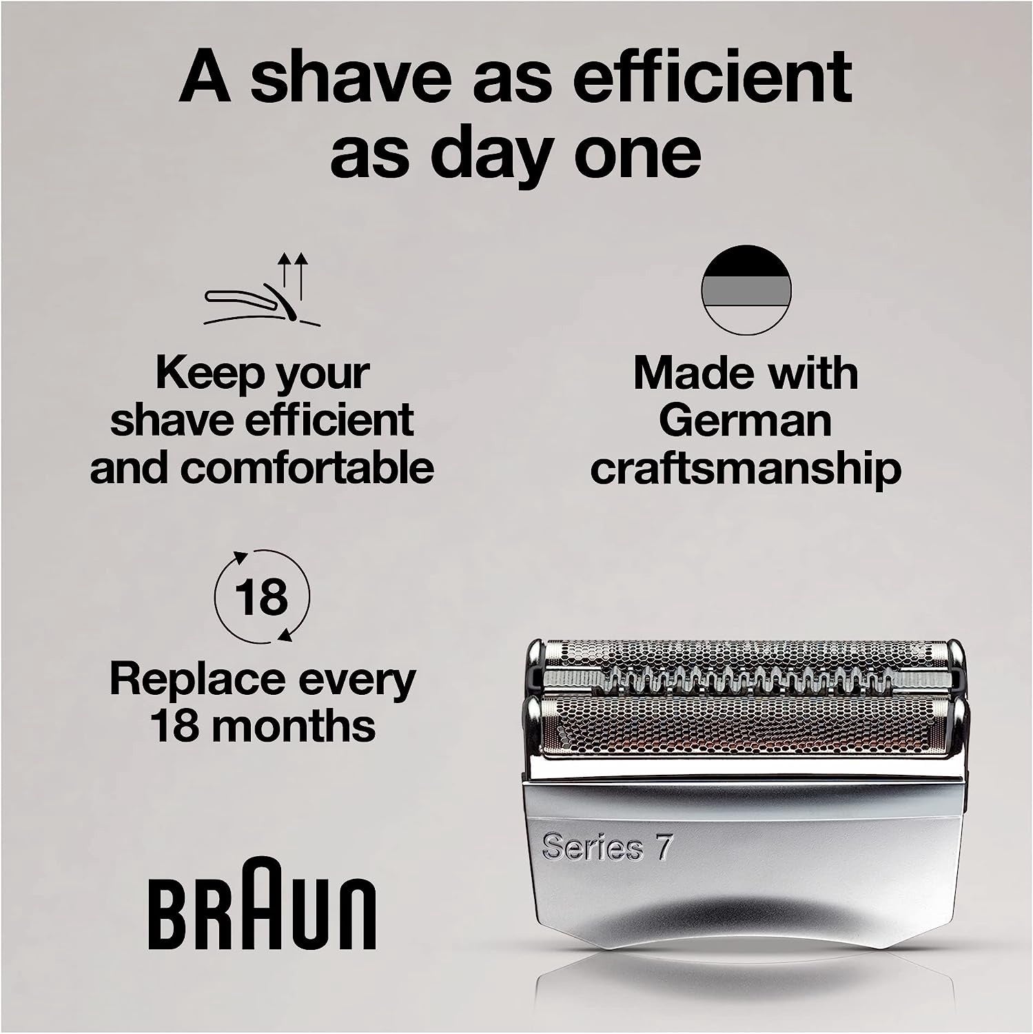 Braun 70S  Series 7 Foil and Cutter Replacement Head, Silver