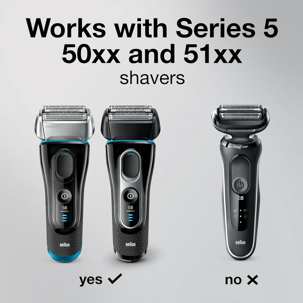Braun Series 5 52B Electric Shaver Head Replacement Cassette, Black