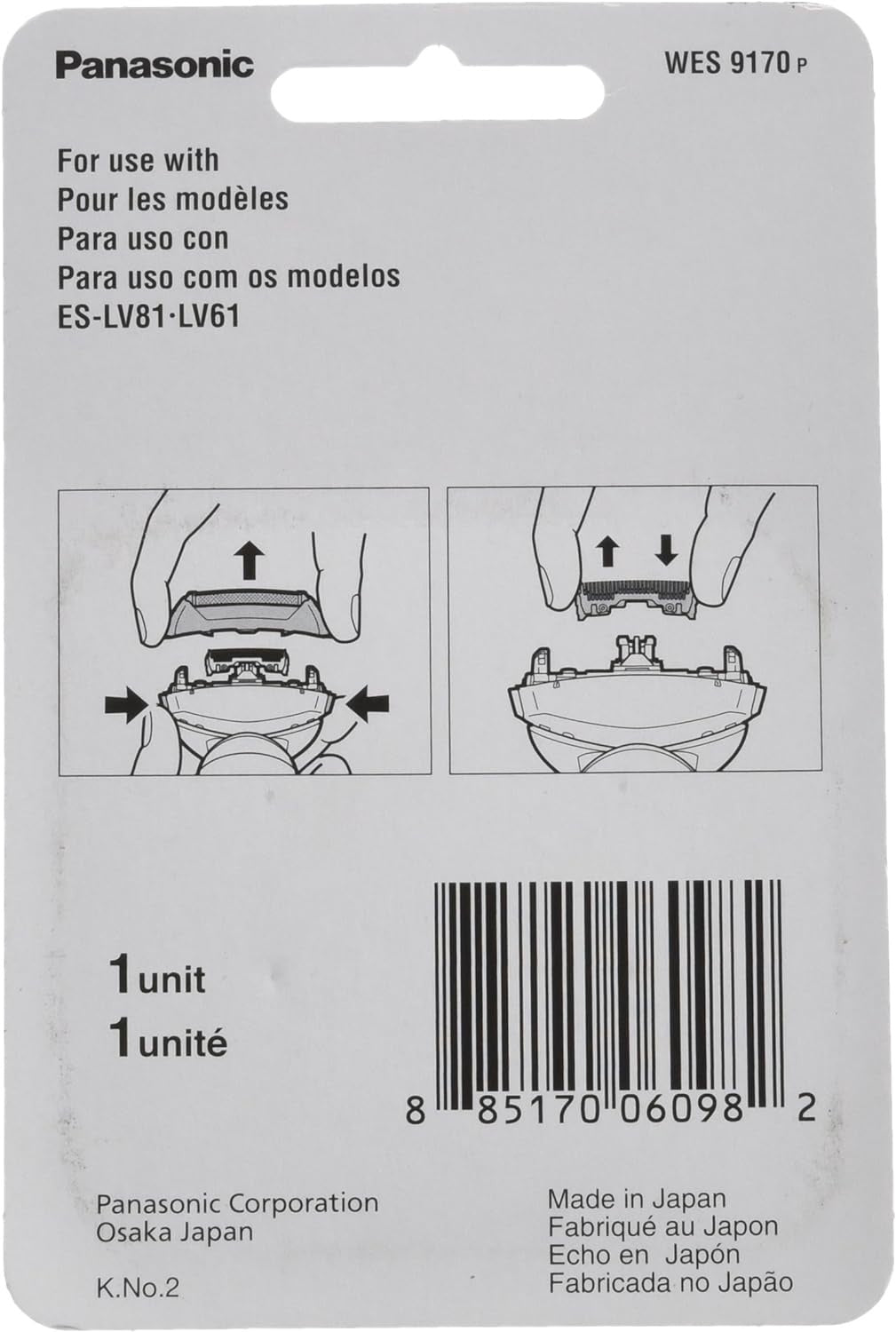 Panasonic  WES9170P  Inner Blade Replacement for ESLV65, ESLV95, ESLV9N & Other Models
