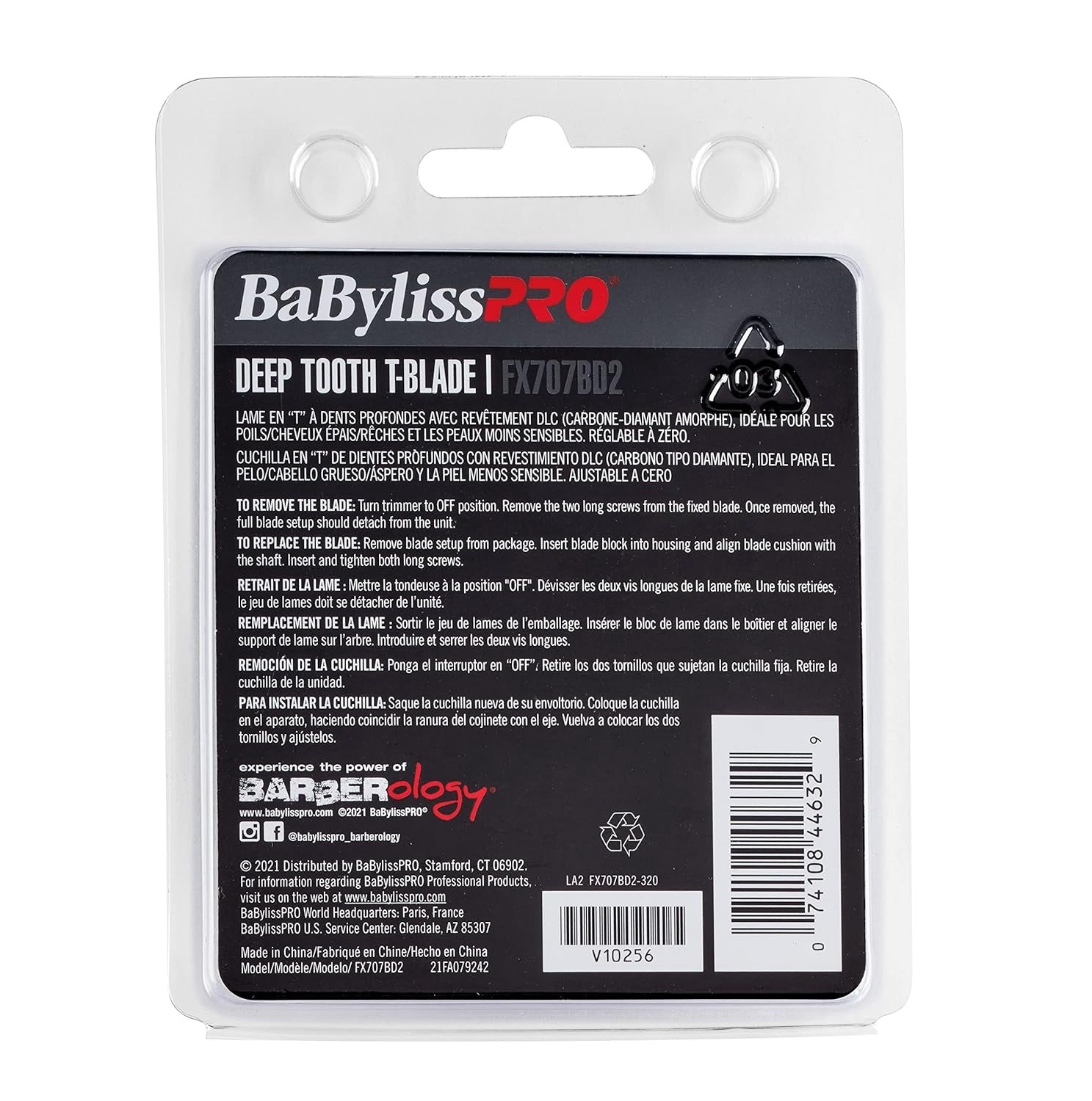 BaBylissPRO DLC 2.0 Deep Tooth T Blade Replacement  FX707BD2