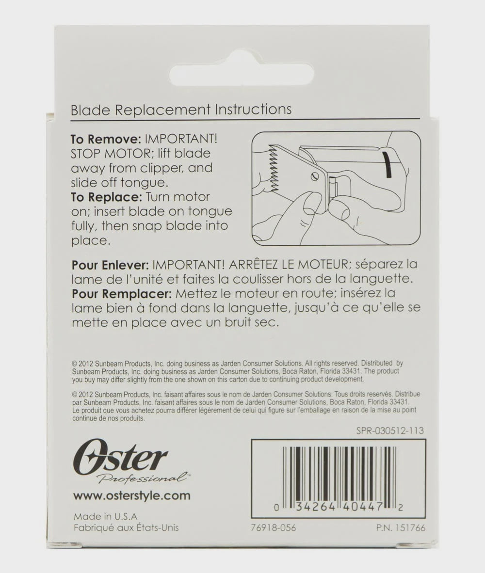 Oster Professional  Classic 76 & Other Models Replacement Blade, Size 0A: 3/64", 1.2mm  76918-056