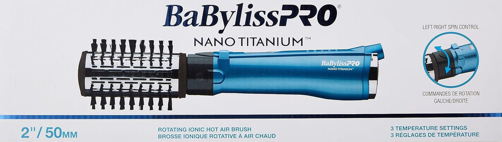BaBylissPRO 2" Nano Titanium Rotating Ionic Hot Air Brush, BABNT178C