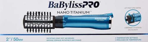 BaBylissPRO 2" Nano Titanium Rotating Ionic Hot Air Brush, BABNT178C