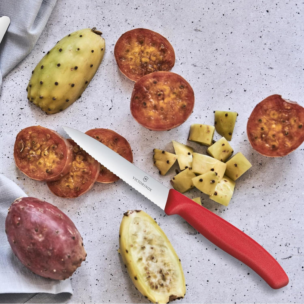 Victorinox Swiss Classic Serrated-Edge Paring Knife 3.94" (10 cm) - Red - 6.7731