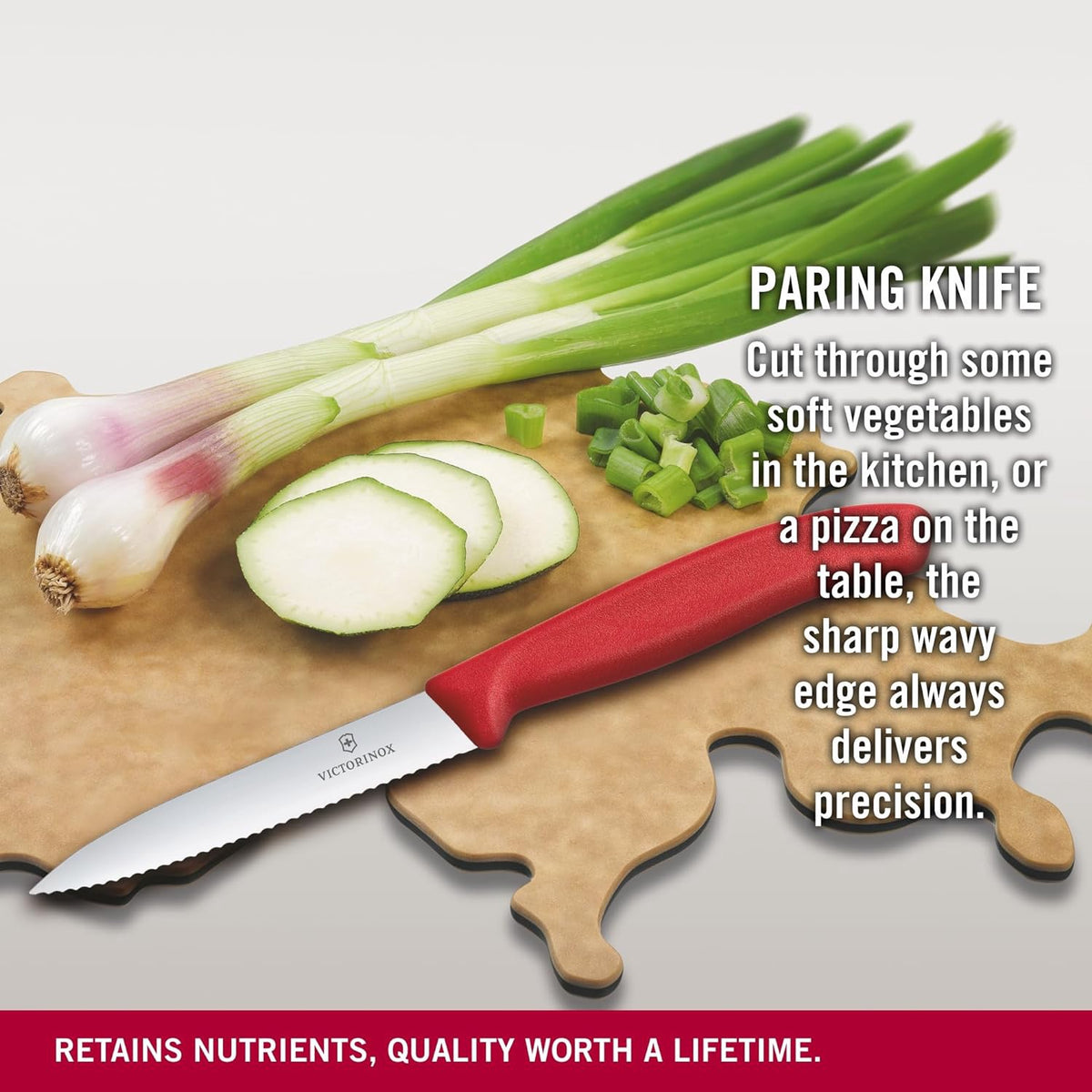 Victorinox Swiss Classic Serrated-Edge Paring Knife 3.94" (10 cm) - Red - 6.7731