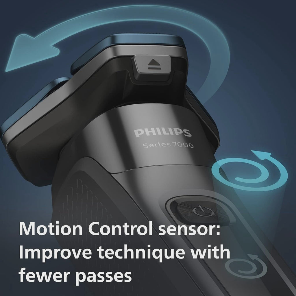 Philips Electric Shaver Series 7000, Wet & Dry with SkinIQ technology & Cable-free Quick Clean Pod, S7882/50