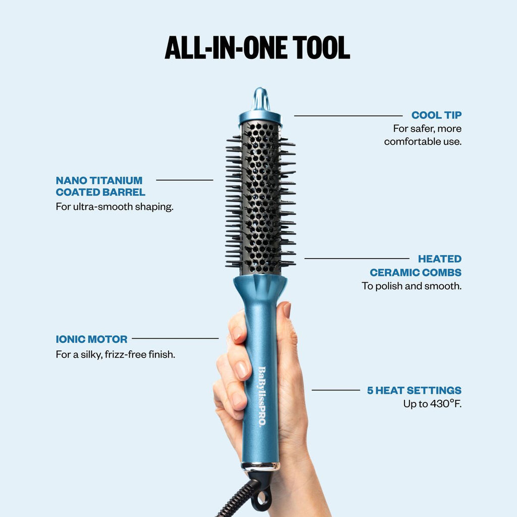 BaBylissPRO® Nano Titanium™ Ionic Styling Thermal Round Brush BNTHTB125