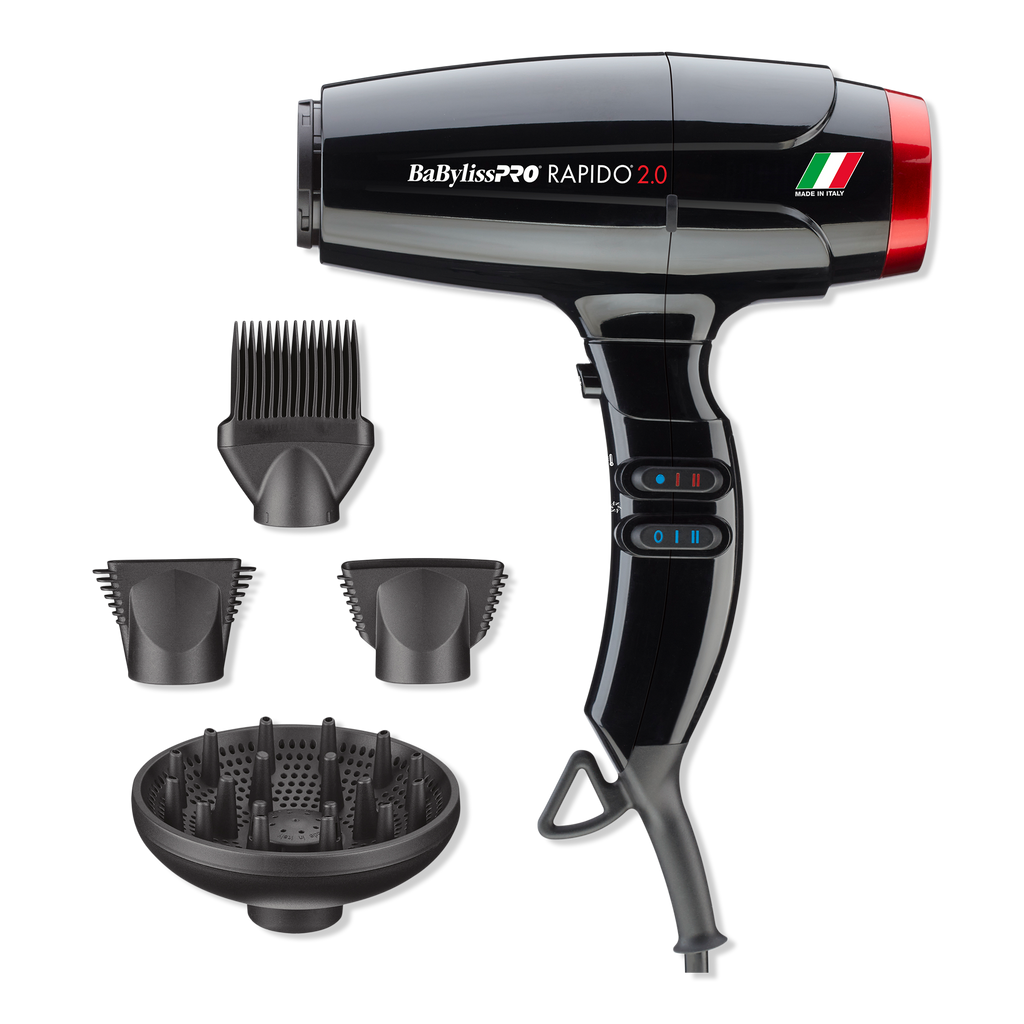 BabylissPRO Rapido 2.0 High Performance Professional Ionic Light Hair Dryer BRAP2C