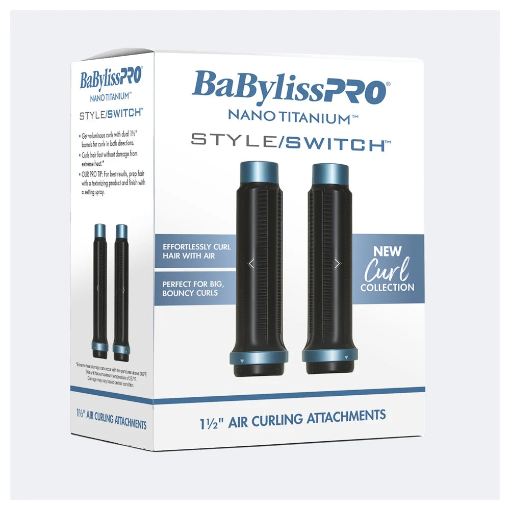 BaBylissPRO Nano Titanium STYLE/SWITCH Ionic Multi-Styler & Dryer 5PC Kit, BNTSS-5PKC with Bonus Dryer Curl Attachment
