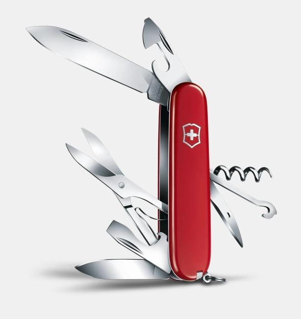 Victorinox Climber 91mm 14 Function Swiss Army  Pocket Knife - Red - 1.3703.B1