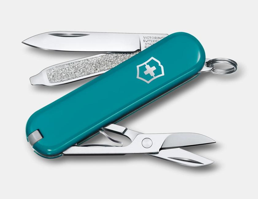 Victorinox Swiss Army Classic SD 58 mm 7 Function Small Pocket Knife - Turquoise 0.6223.23